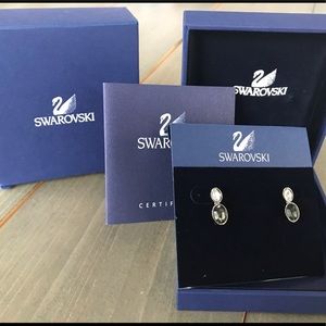 Swarovski DIVA double drop crystal earrings
